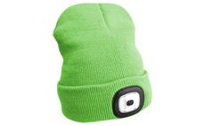 Čepice s čelovkou, univerzální velikost, fluorescentní zelená SIXTOL