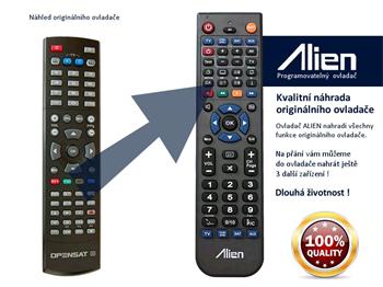 Dálkový ovladač ALIEN Opensat 9900 HD PVR