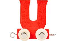 Dřevěný vláček barevná abeceda písmeno U