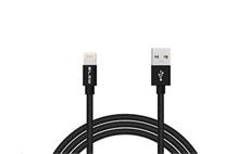 Kabel BLOW 66-109 USB-A 2.0 zástrčka – Apple Lighting, 1.5 m, nylonové opletení, černý