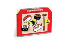 Mudpuppy Dřevěné puzzle Přátelé sushi