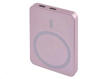 Powerbanka EMOS WI 522 /B0555S/, 5 000 mAh, 20 W+Wireless, lososová