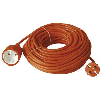 Prodlužovací kabel 15m 2x1mm dvoužílový oranžový