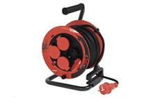 Prodlužovací kabel EMOS P084256 na bubnu 25 m / 4 zásuvky / guma / 230 V / 1,0 mm2 / IP44