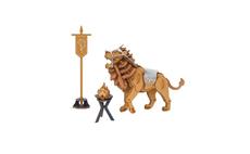 RoboTime 3D Dřevěné puzzle Bojovný lev - Warior Lion