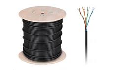 UTP Kabel CAT5E Cabletech 0,512 mm --METRÁŽ-- černý, venkovní