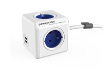 Zásuvka PowerCube Extended USB s kabelem 1,5m modrá