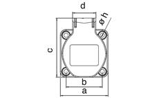 Zásuvka vestavná 13954F IP54/250V/16A s ochranným kolíkem, modrá